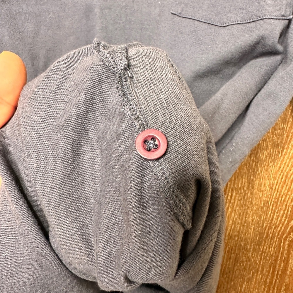 Ocean Pacific Op Mens Blue Grey Short Sleeve Pocket Polo Shirt OPS6JOOP Size M - Picture 6 of 6